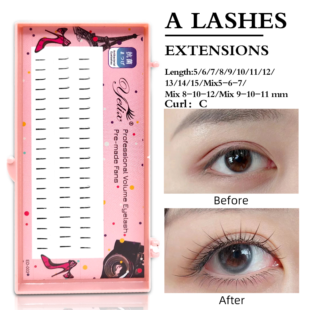 Eyelash Extension Look - Натуральные мягкие индивидуальные ресницы Yelix Comic