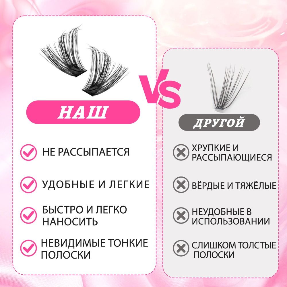 Eyelash Extension Look - Натуральные накладные ресницы в стиле Wispy,