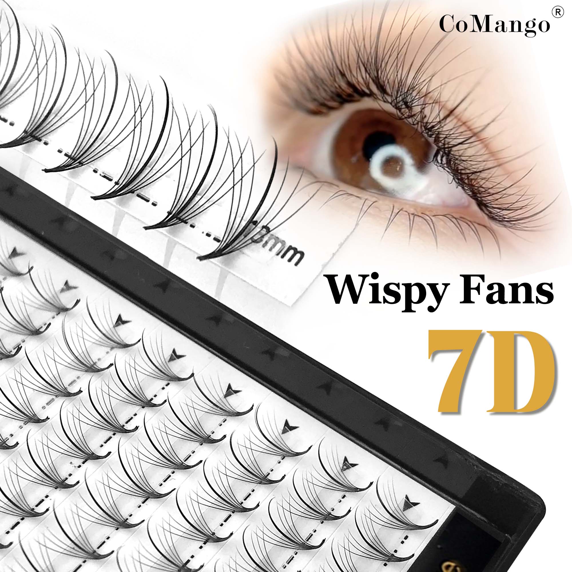 Новый 7D 120Fans Wispy Готовые – обзор и цена Eyelash Extension Hybrid