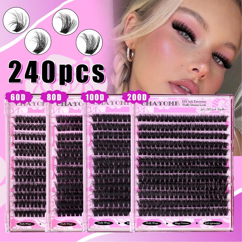 Накладные ресницы Volume D Cur – обзор и цена Eyelash Extension Volume Lashes