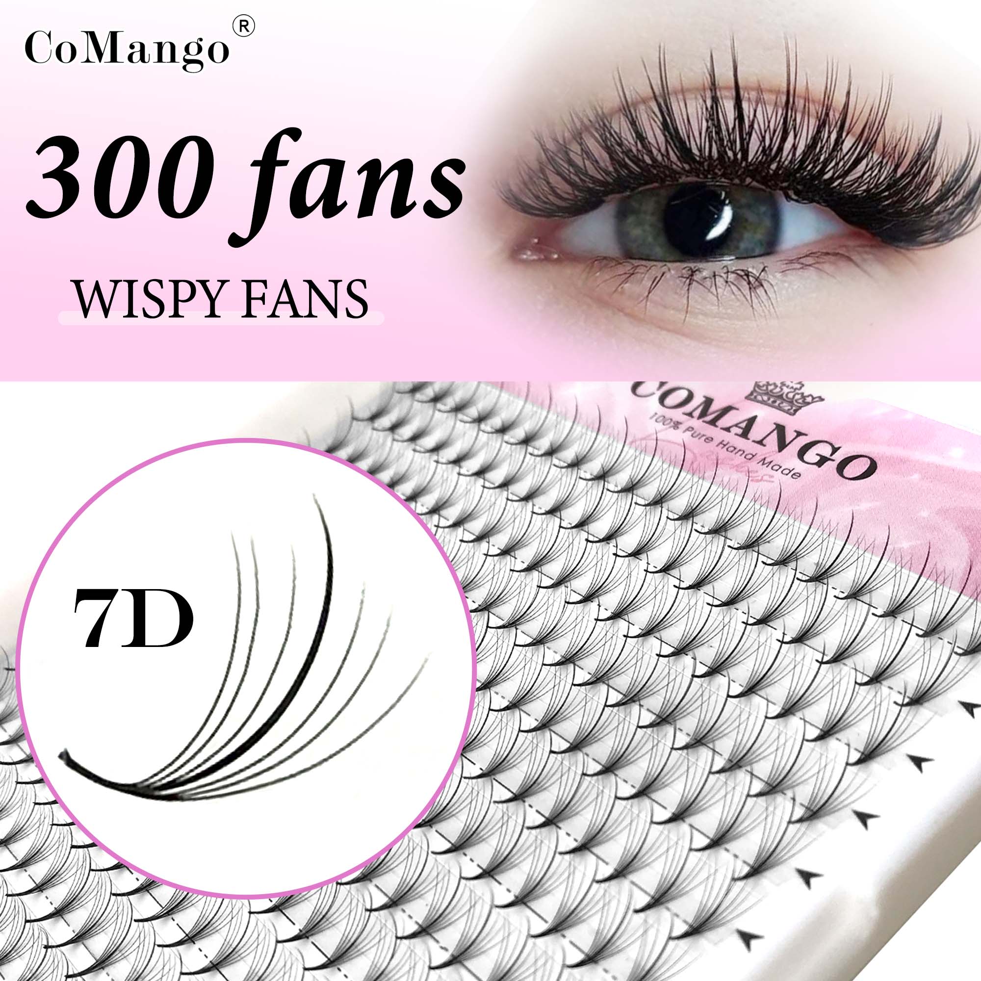 CoMango 7D Wispy Premade Fans  – обзор и цена Eyelash Extension Hybrid